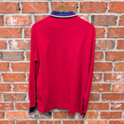 Polo Ralph Lauren Mens L Red Custom Slim Fit Long Sleeve Rugby Polo Shirt