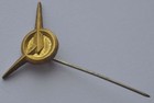 Vintage Aviation Airlines Logo Heavy Brass Pin Badge