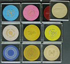 10 Different Gaming   Poker Chips - Including Illegal Casinos    Vintage