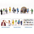 30pcs Different Poses Ho Scale 1 87 Well Painted Standing Seated People Figures