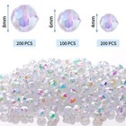 Crystal Glass Beads For Jewelry Making 500 Pcs Assorted Crystal Beads Bulk Mixed