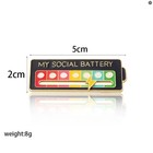 Funny Social Battery Slider Pin     7-mood Expression Badge  Cute Interactive Pin 