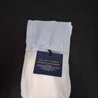 New Ralph Lauren Organic Cotton Sateen Border King Sham Blue Hyacinth