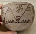 Rare Anazasi Or Hohokam Prehistoric Gray Pottery Bowl