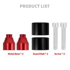 M12 Black Red Engine Guard Wheels Crash Bar End Balls For Harley Street Glide
