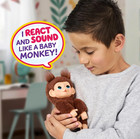 Baby Monkey Minis Chikki Cherry Interactive Pet Toy 20 Sounds Reactions Brown
