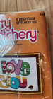 New Vintage 1970s Chris Davenport Jiffy Stitchery Crewel Kit  i Love You 