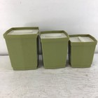 Vintage Mid Century Mcm Green Plastic Sugar Coffee Tea Nesting Containers