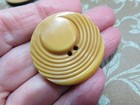 Vintage Button lg Butterscotch Bakelite Sew-through centric Pattern 1-1 4  J15