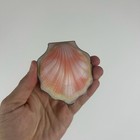 Vintage Compact Puff Powder Box Shell Shape Silver 875 Ussr