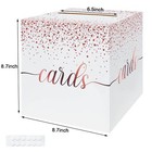 Rose Gold Cards Box For Party White And Rose Gold Gift Card Box Holder Money    