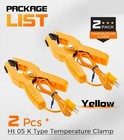 2x K-type Thermometer Lead Probe Pipe Clamp For Fieldpiece Gauges Hvac  plumbing