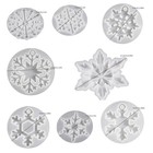 8 Pack Pendant Molds Snowflake Resin Mold - Resin Casting Silicone Molds For    