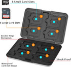 Aluminum Shock Resistant Carrying Box Memory Card Storage Case Holder 8 Slots Fo
