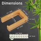 1x Wooden Toilet Paper Roll Holder Adhesive Without Drilling Natural Bamboo Toil