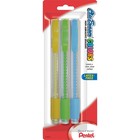 Pentel Clic Color Erasers Lead Pencil Eraser Retractable 3 pk 114348