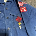 Vintage Boy Scouts Shirt Youth Size Blue Sanforized Cub Patches Mansfield Oh 222