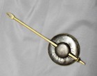 Antique Clock Pendulum -  3 1 Oz  - 7-1 2  L - 2-3 8  Diameter          R