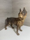Antique Cast Iron French Bulldog Dog Art Statue Doorstop 9 5   
