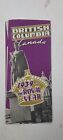 Vintage 1939 British Columbia  Canada Tourist Map   Brochure