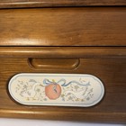 Vtg Rare Marmalade Geese Apple  Wooden Bread Box International China  Country