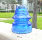 Excellent Milky Cobalt Blue Cd 162 Hemingray Signal Style Glass Insulator