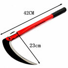 16  Folding Sickle Scythe Steel Mowing Knife Sharp Crops Weed Grass Cutting Tool