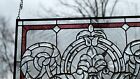 Handcrafted Stained Glass Clear Beveled Window Panel 34 w X 20 h