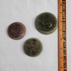 Lot Of 3 Vintage Round Flower Holder Floral Frog Heavy Metal Spike Ikebana