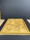 Vintage Gilt Plaster Relief Panel     Mary Queen Of Scots Death Warrant  12   x8   