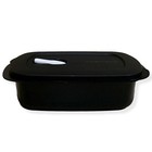 Tupperware Crystalwave Plus Microwave Rectangular Dish Black New 