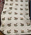 Vintage Horse Pattern Large Quilt 84 X 86 Inches 1986 Signed Brian From Mamaw