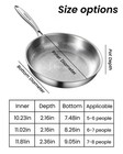 Titanium Pan Frying Pans For Cooking Non Stick With Lid 11 81in Upgraded Non-   