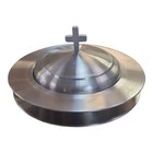 3 Communion Trays With A Lid   2 Stacking Bread Plates With A Lid - Silver Matte