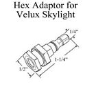 Velux Pop In Skylight Snap-in Hex Nut Adapter Part   017690 Scissor Operator Oem