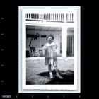 Old Vintage Photo Solo Girl In Yard Pretty Dress Cute Original Snapshot Pic