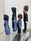 Vintage Amish Family Of 4 Hard Plastic Dolls