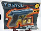 Rayline Zebra Ii Vintage Automatic Plastic Pellet Blue Toy Pistol With Ammo Nos