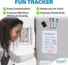Magnetic Dry Erase White Board Sheet For Fridge 12x8 In  With Stain Resistant Te