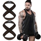 Wyox Weight Lifting Straps Figure 8 Anti-slip Wrist Support  7  Wrist Size  Gym