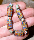 Older Production Antique Venetian Millefiori Italian Square Beads  African Trade