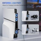 Quiet Dual-speed Cooling Fan For Ps5 Slim Console With Extra Usb 3 0 Port