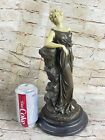 Magnificent Art Nouveau - Victorian Bronze Maiden 13  Tall Statue Home Decor Art