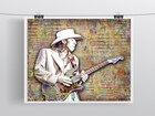 Stevie Ray Vaughan 8x10in Poster   Stevie Ray Vaughan 2 Art Free Shipping Us