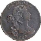1798 Draped Bust Design Large Cent 2nd Hair Style Ngc Graded Vf 25 Brown  s-170 