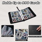 Trading Card Binder 990 Pockets  9 Pocket Zipper Album With Removable Sleeves