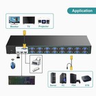 Mt-viki 16 Port Kvm Switch  16x1 Rackmount Kvm Switch Vga  Included 16 Kvm Cable
