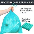 Biodegradable Trash Bags Code R L 2-4 7 Gallon  10-18l  Heavy Duty  50 Pack
