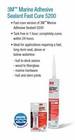 3m Marine Adhesive Sealant 5200fc Fast Cure  Pn05220  White  3 Oz Tube