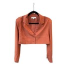 Nwot Weworewhat Burnt Orange Rust Cropped 2 Button Closure Blazer - S